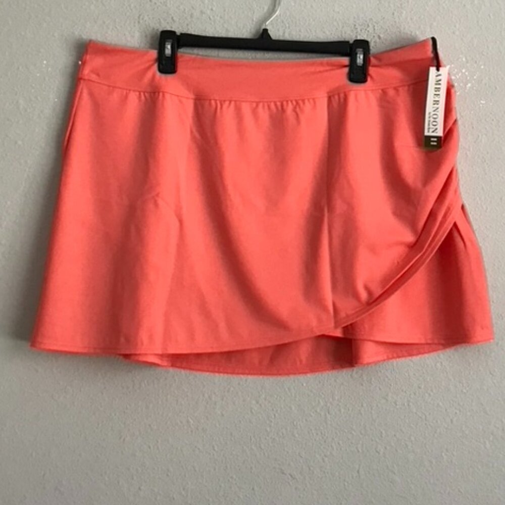 AmberNoon II by Dr. Erum Ilyas UPF 50 Wrap Swim Skirt - Coral (Sz 22W) a474497